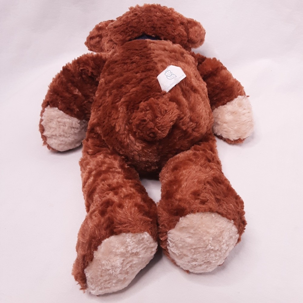 🖤Vintage 2002 Prince Plush Teddy Bear Caramel Brown With Purple Bow - Picture 5 of 8